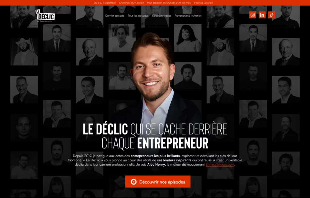 Image du site du Podcast Le Déclic